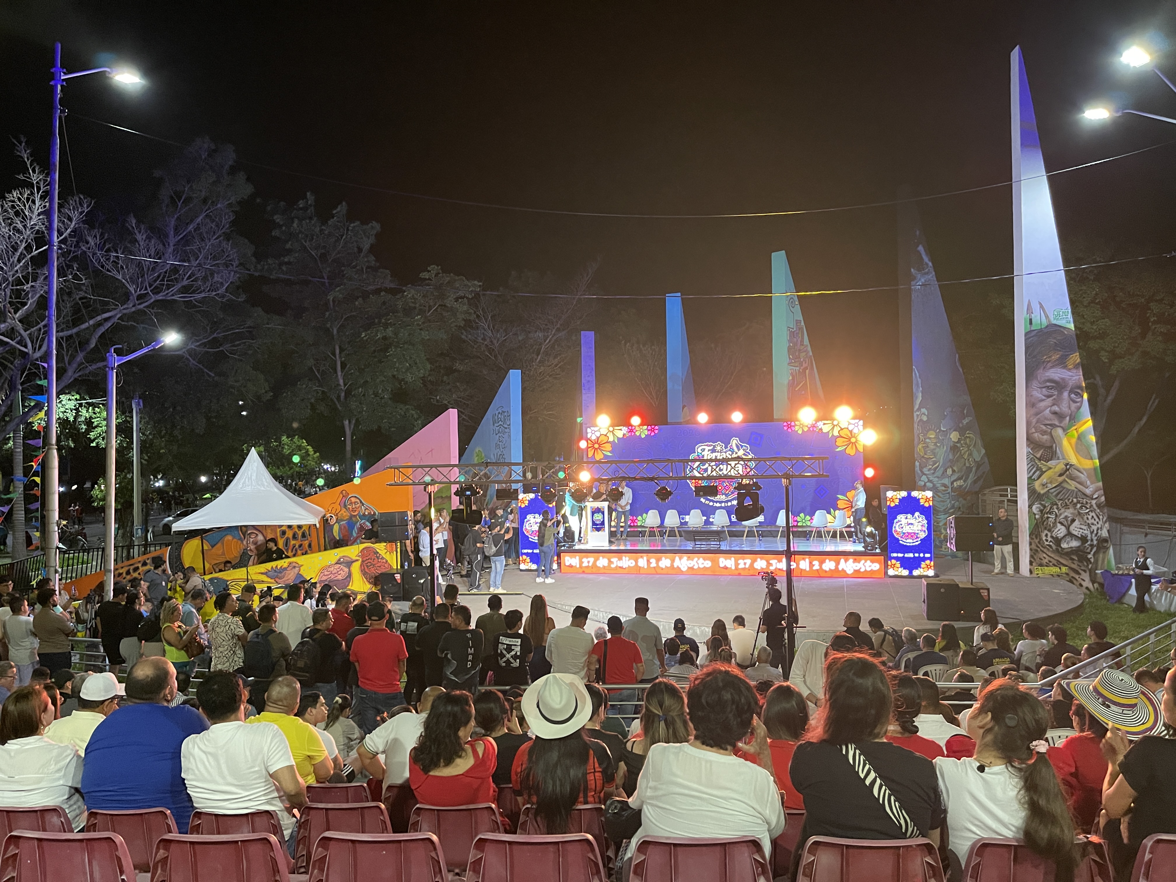 Concierto nocturno en un evento cultural de Cúcuta