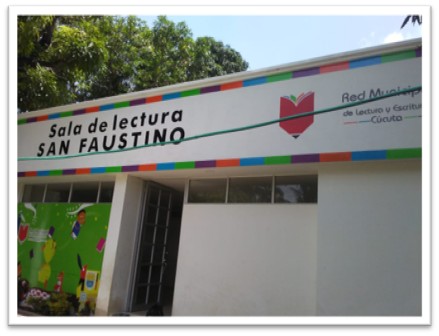 Fachada de la Sala de Lectura San Faustino
